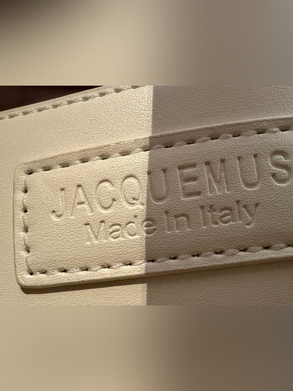 Jacquemus Bambino Le Grand Large White Leather Crossbody top handle Bag - Picture 7 of 10